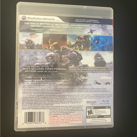 Call of Duty: Modern Warfare 2 for PlayStation 3 PS3 Game - Picture 3 of 3